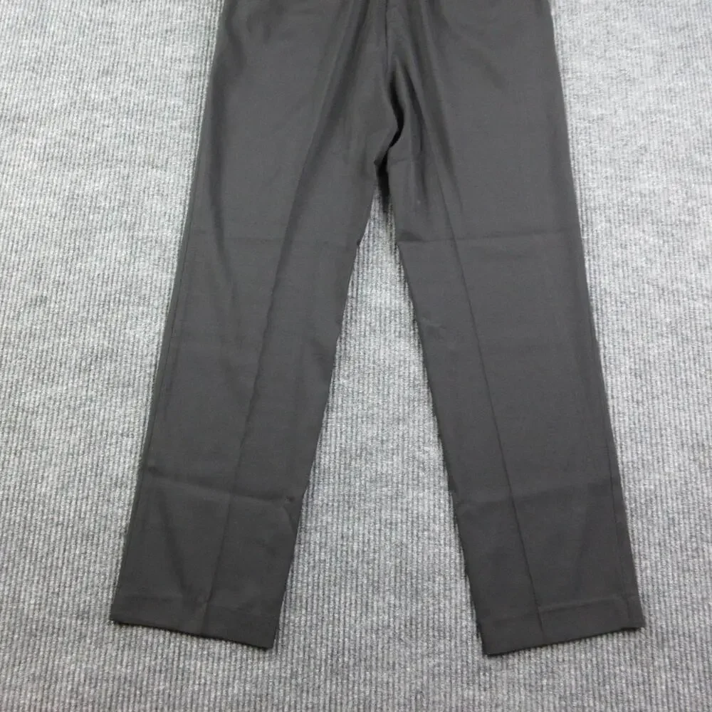Michael Kors Pants Mens 36 Black Slim Microfiber Flat Front Stretch 36x31.5*